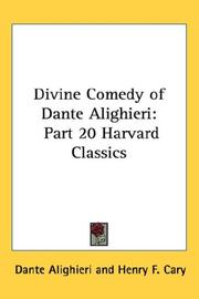 Cover of: Divine Comedy of Dante Alighieri: Part 20 Harvard Classics