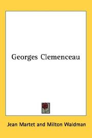 Cover of: Georges Clemenceau by Jean Martet