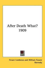 Cover of: After Death What? 1909