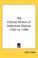 Cover of: The Critical Period of American History 1783 to 1789