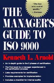 Cover of: The manager's guide to ISO 9000 by Kenneth L. Arnold