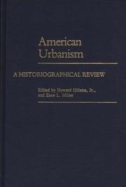 Cover of: American urbanism: a historiographical review