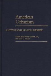 Cover of: American Urbanism: A Historiographical Review (Contributions in American History)