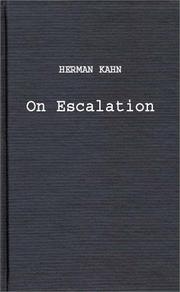 Cover of: On escalation: metaphors and scenarios