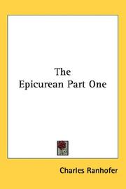 Cover of: The Epicurean Part One by Charles Ranhofer
