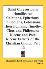 Cover of: Saint Chrysostom