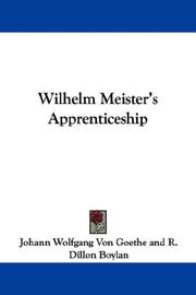 Cover of: Wilhelm Meister's Apprenticeship by Johann Wolfgang von Goethe