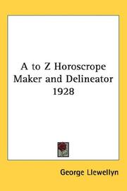 Cover of: A to Z Horoscrope Maker and Delineator 1928