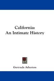 Cover of: California by Gertrude Atherton, Gertrude Atherton