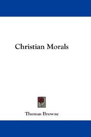 Cover of: Christian Morals