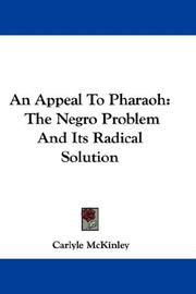 Cover of: An Appeal To Pharaoh by Carlyle McKinley