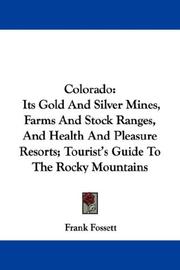 Cover of: Colorado by Frank Fossett