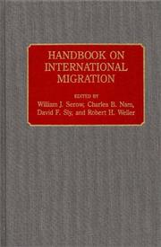 Cover of: Handbook on international migration