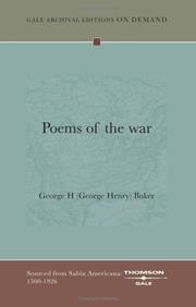 Cover of: Poems of the war
