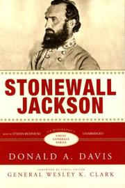 Cover of: Stonewall Jackson: The Great Generals Series