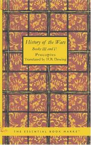 Cover of: History of the Wars, Books III and IV by Procopius