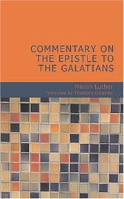 Cover of: Commentary on the Epistle to the Galatians