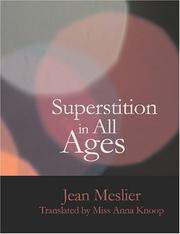 Cover of: Superstition In All Ages (Large Print Edition) by Jean Meslier