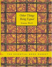Cover of: Other Things Being Equal (Large Print Edition)