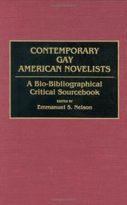 Cover of: Contemporary gay American novelists: a bio-bibliographical critical sourcebook