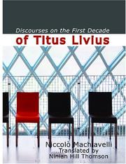 Cover of: Discourses on the First Decade of Titus Livius (Large Print Edition) by Niccolò Machiavelli