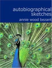Cover of: Autobiographical Sketches (Besant) (Large Print Edition) by Annie Wood Besant