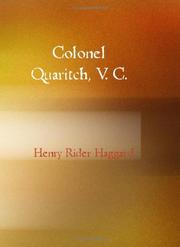 Cover of: Colonel Quaritch V.C. by H. Rider Haggard