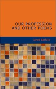 Cover of: Our Profession and Other Poems