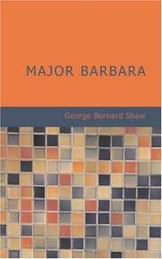 Cover of: Major Barbara | Bernard Shaw