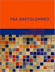 Cover of: Fra Bartolommeo (Large Print Edition) by Leader Scott