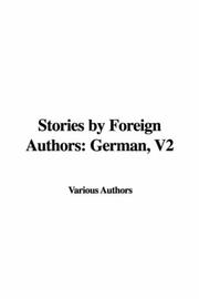 Cover of: Stories by Foreign Authors: German, V2