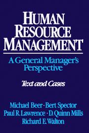 Cover of: Human resource management by Michael Beer ... [et al.].