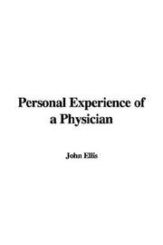 Cover of: Personal Experience of a Physician
