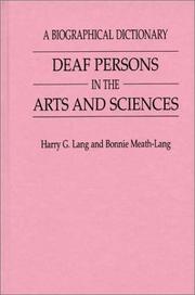 Cover of: Deaf persons in the arts and sciences by Harry G. Lang