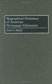 Cover of: Biographical dictionary of American newspaper columnists