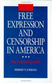 Cover of: Free expression and censorship in America: an encyclopedia