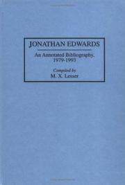 Cover of: Jonathan Edwards by M. X. Lesser, M. X. Lesser