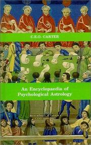 Cover of: An Encyclopaedia of Psychological Astrology by Charles E. O. Carter