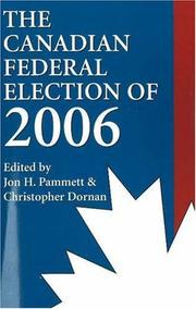 Cover of: The Canadian Federal Election of 2006 | 