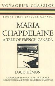 Cover of: Maria Chapdelaine by Louis Hemon