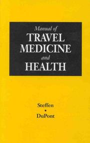 Cover of: Manual of travel medicine and health
