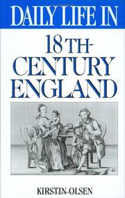 Cover of: Daily life in 18th-century England by Kirstin Olsen