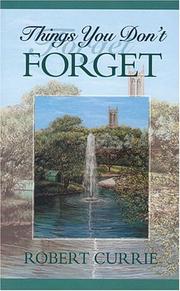 Cover of: Things you don't forget