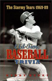 Cover of: Stormy Years (1969-89): Old-Time Baseball Trivia