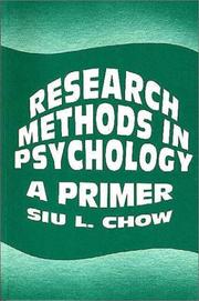 Cover of: Research methods in psychology: a primer