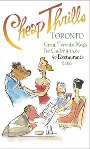 Cover of: Cheap Thrills Toronto by Nancy Marrelli, Simon Dardick