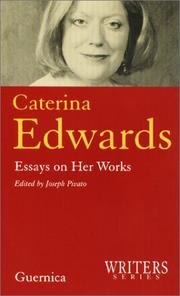 Cover of: Caterina Edwards by Joseph Pivato, Joseph Pivato