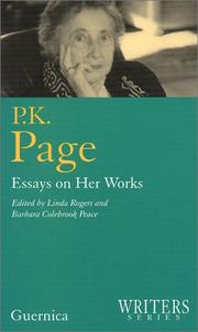 P.K. Page by Linda Rogers, Barbara Colebrook Peace