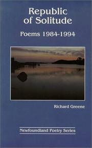 Cover of: Republic of solitude: poems, 1984-1994