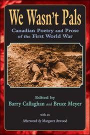 Cover of: We wasn't pals: Canadian poetry and prose of the First World War